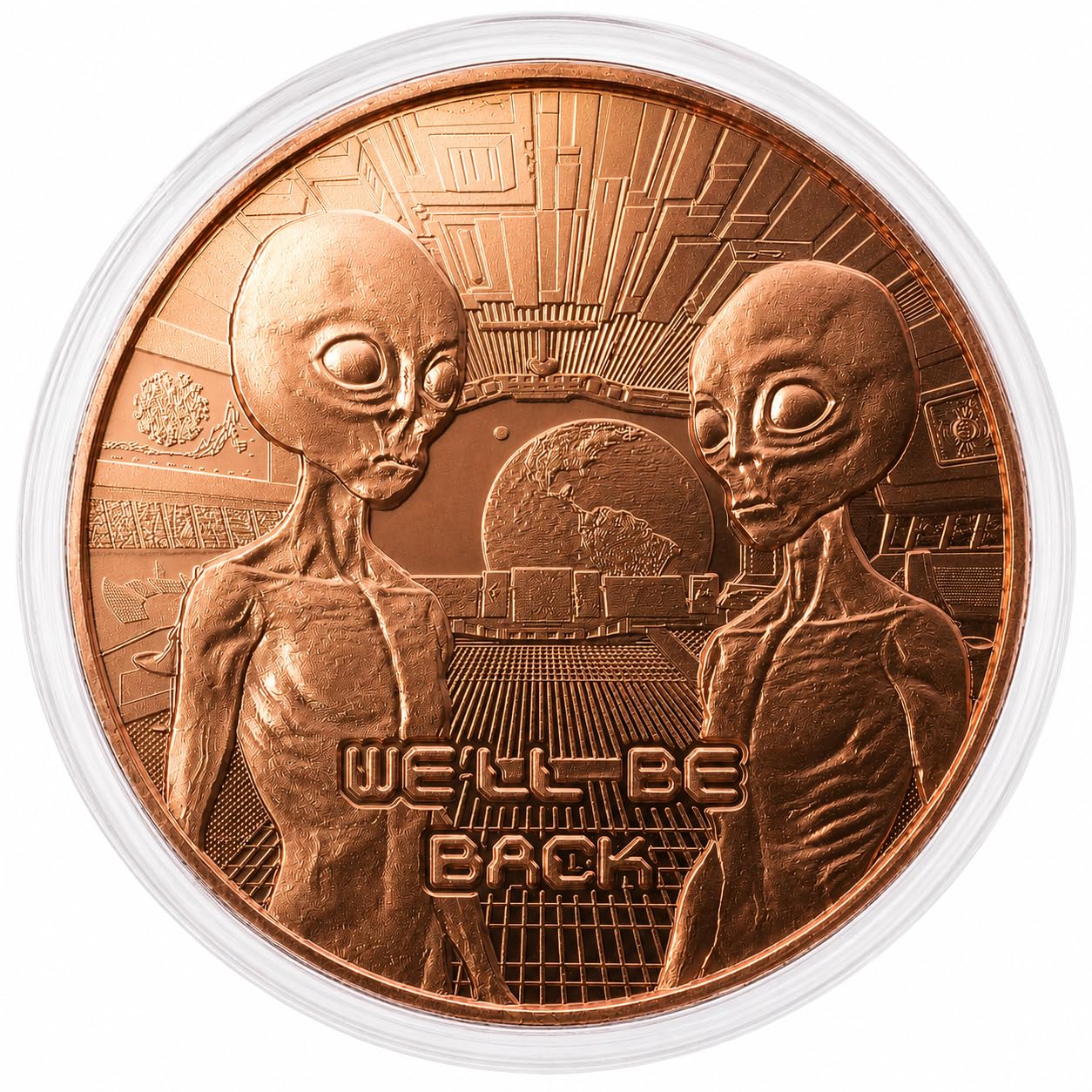 Amazon.com: We'll Be Back Aliens 1 oz Pure .999 Copper Round